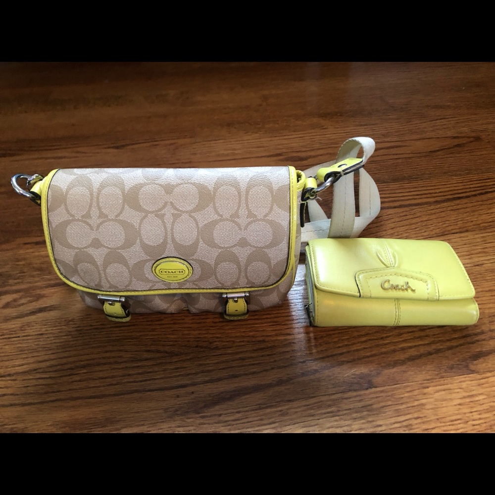 Coach Crossbody Purse and leather wallet